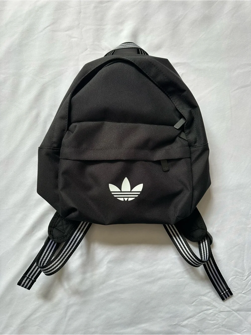 adidas Black Mini Backpack with White Logo